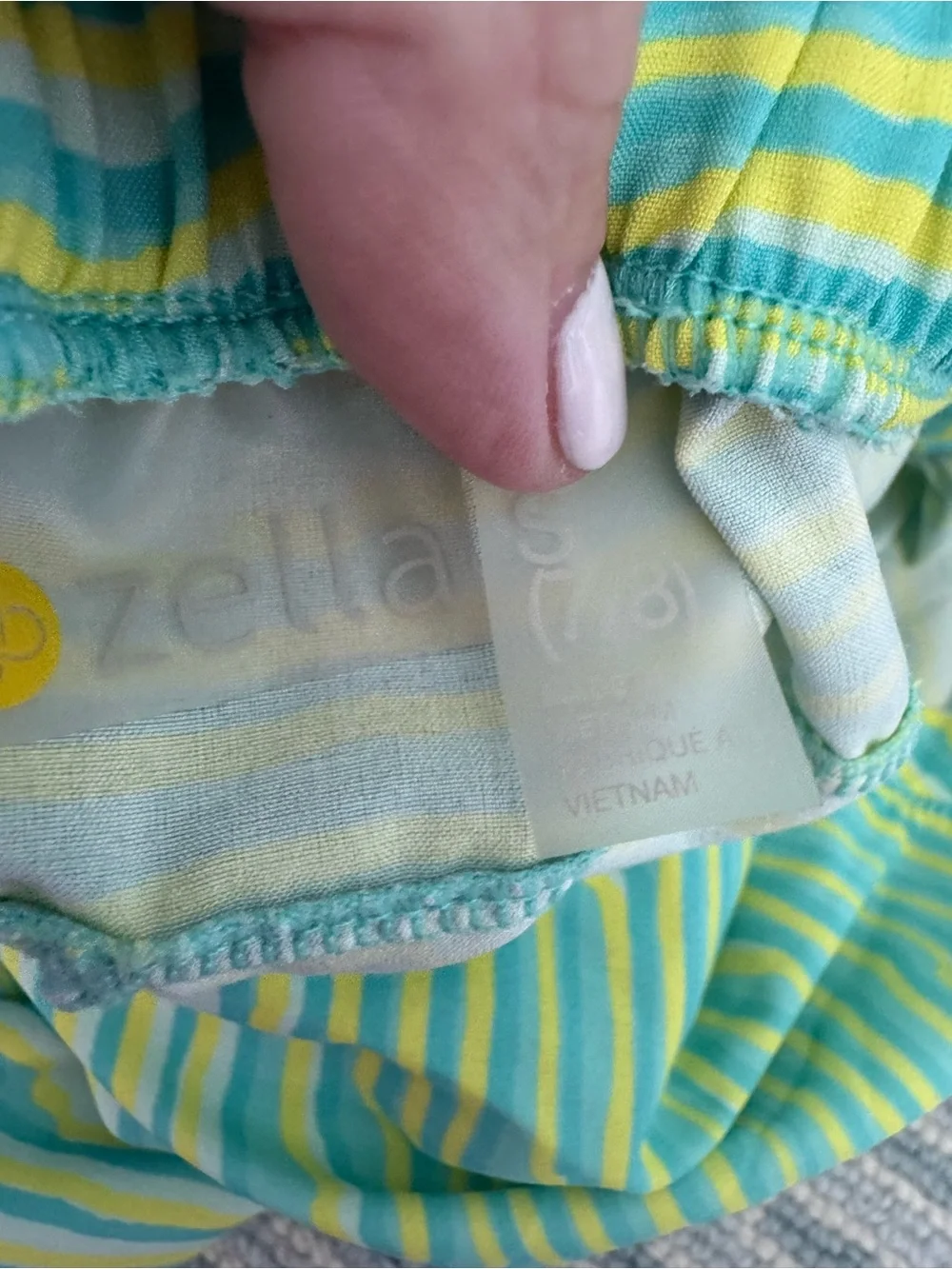 Zella Girls' Green & Yellow Striped Sleeveless Romper